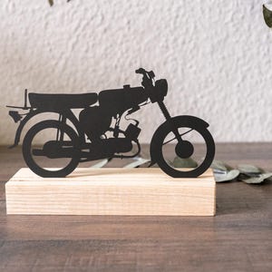 Geldgeschenk Moped mit Holzsockel & Gravur – Motorrad Geschenk Geburtstag – mit/ohne Umschlag – personalisierbar