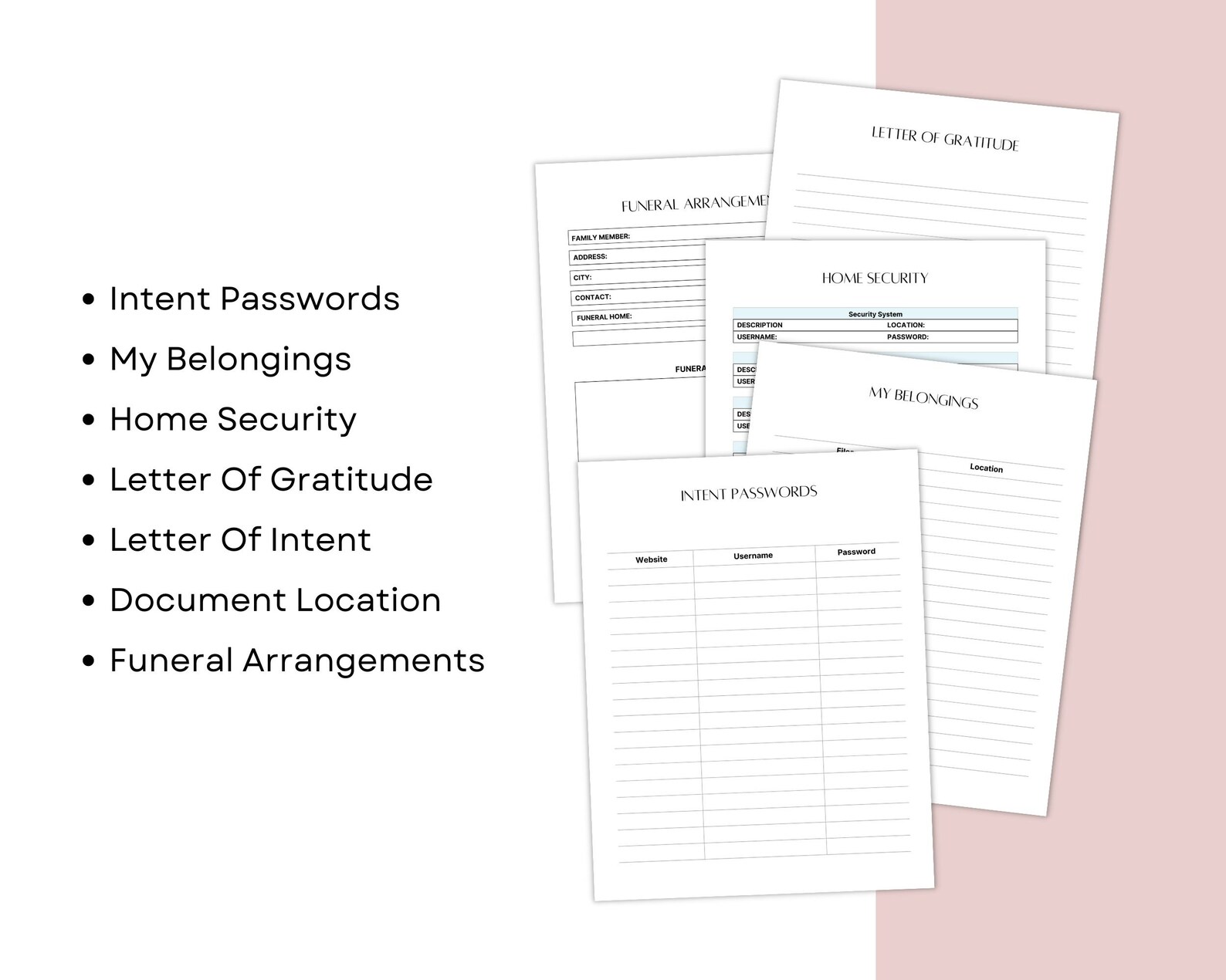 Emergency Binder Printable and Fillable, in Case of Emergency Printable ...