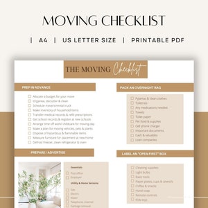 Moving In Checklist Planner, Real Estate Relocation Guide, Homebuyer Checklist, Buyer & Sellers Renters Guide, Realtor Marketing