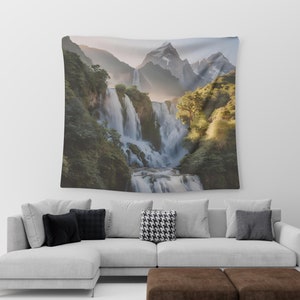 Mountain Tapestry Forest Tree Tapestry Sunset Tapestry Nature Landscape Tapestry Wall Hanging for Room51.2 X 59.1 Inches Etsy