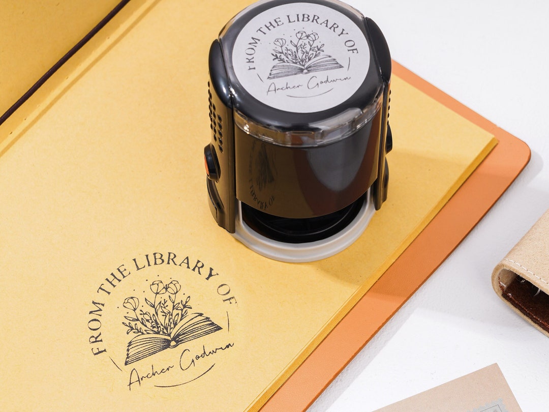 Personalized Self Inking Stamp,from the Library of Stamp,custom Library
