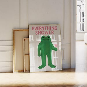 Everything Shower - Funny Bathroom Art - Retro Wall Decor - Instant Download - Maximalist Dopamine Decor