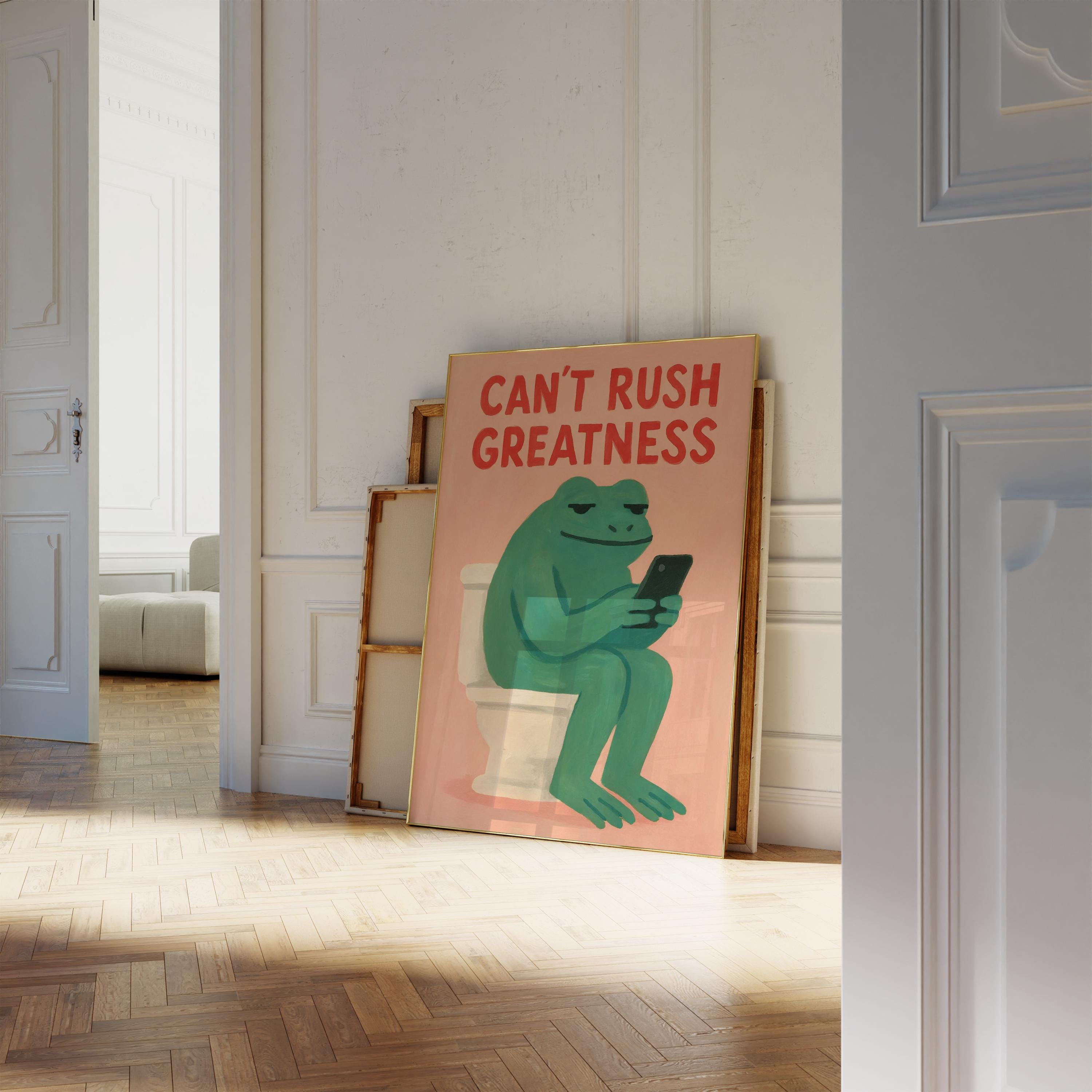 Funny Bathroom Art - Retro Wall Decor - Instant Download - Maximalist Dopamine Decor