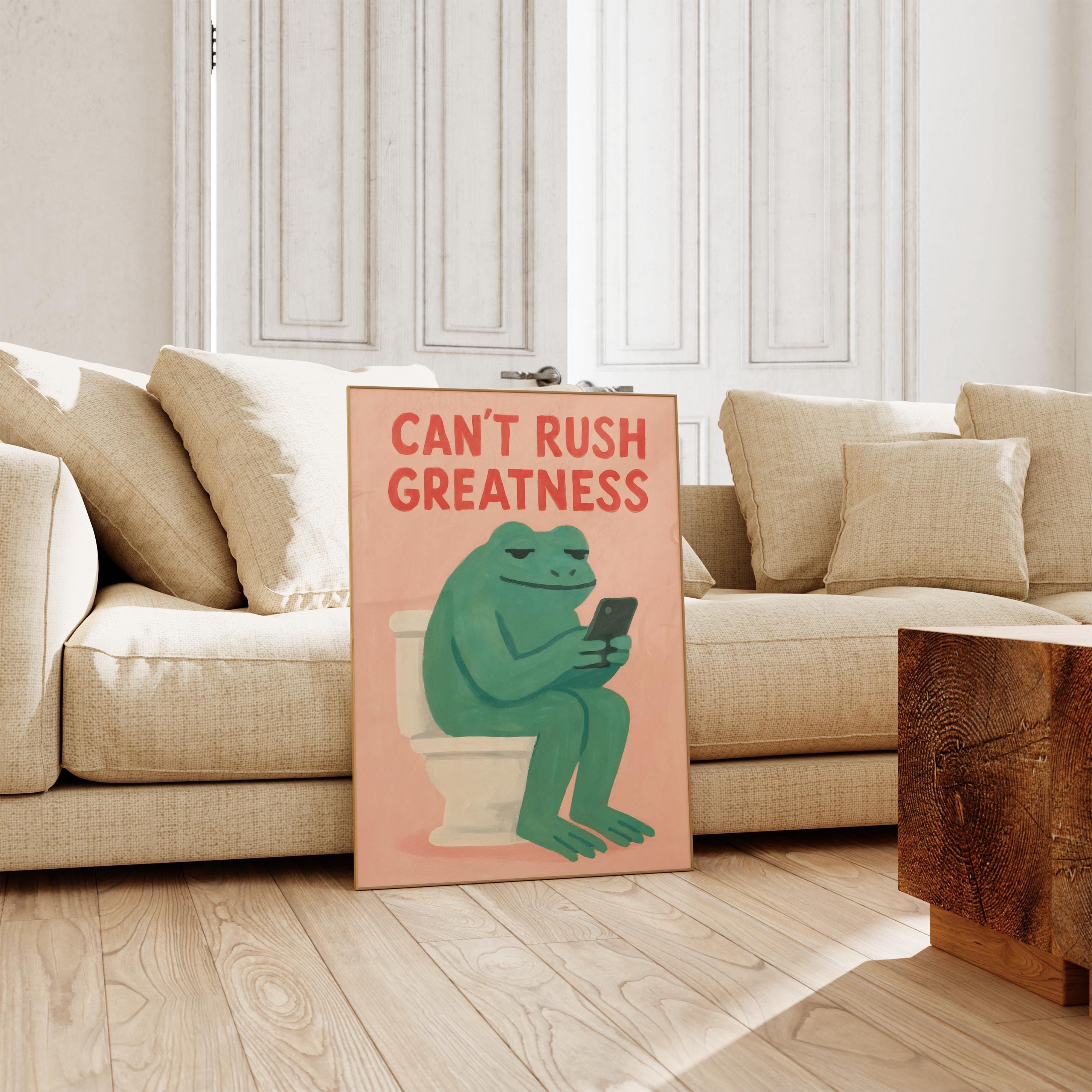Funny Bathroom Art - Retro Wall Decor - Instant Download - Maximalist Dopamine Decor