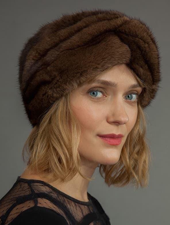 Original brown mink adjustable headpiece Vintage Christian Dior Hat - Mink Fur Headband - 1960s Tawny  main image 3