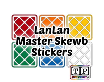 LanLan Master Skewb Replacement Stickers - Standard or Fluorescent Shades - Twisty Puzzle Stickers