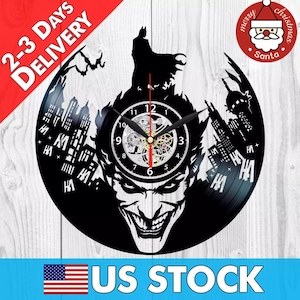 Joker Christmas Gift, Vinyl Record Clock, Superhero Decorations, Apartment Decor For Him, Dark Knight Wall Art, Gifts For Boyfriend