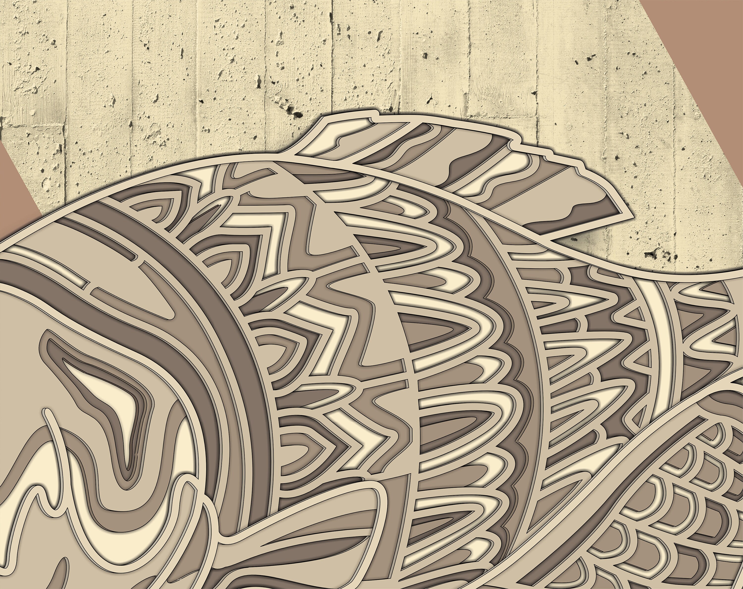 Fish 3D Multilayered SVG File / 5 Layers Laser Cut File / Mandala Craft ...