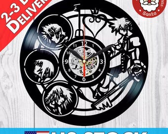 Kingdom Hearts Vinyl Record Clock, Kids Playroom Decor, Video Game Wall Art, Disneyland Decorations, Christmas Gifts For Daughter