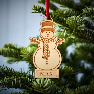Snowman Wooden Christmas Decoration