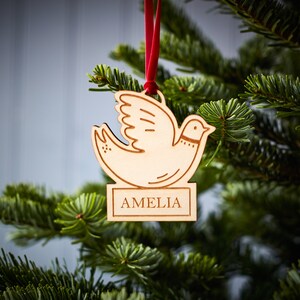 Dove Wooden Christmas Decoration