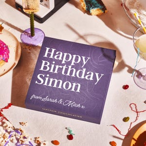 Birthday Wishes - Personalised Handmade Chocolate Truffles - Luxury Gift Box