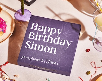 Birthday Wishes - Personalised Handmade Chocolate Truffles - Luxury Gift Box