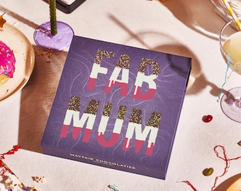 Fab Mum Mother’s Day Chocolates - Personalised Handmade Chocolate Truffles - Luxury Gift Box