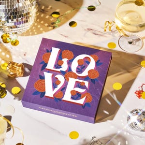 San Valentino Amore in ogni boccone - Tartufi di cioccolato fatti a mano - Confezione regalo di lusso