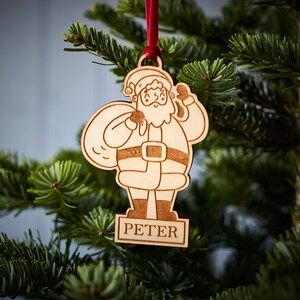 Father Christmas Santa Claus Wooden Christmas Decoration