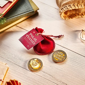 Céntimos polares del Polo Norte, monedas de buen comportamiento, monedas de Papá Noel, rellenos de caja para Nochebuena, relleno de medias
