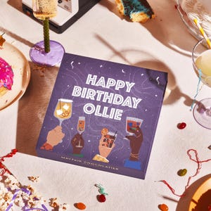 Buon compleanno, Cheers To You - Tartufi di cioccolato fatti a mano personalizzati - Confezione regalo di lusso