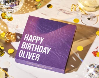 Birthday Elegance - Personalised Handmade Chocolate Truffles - Luxury Gift Box