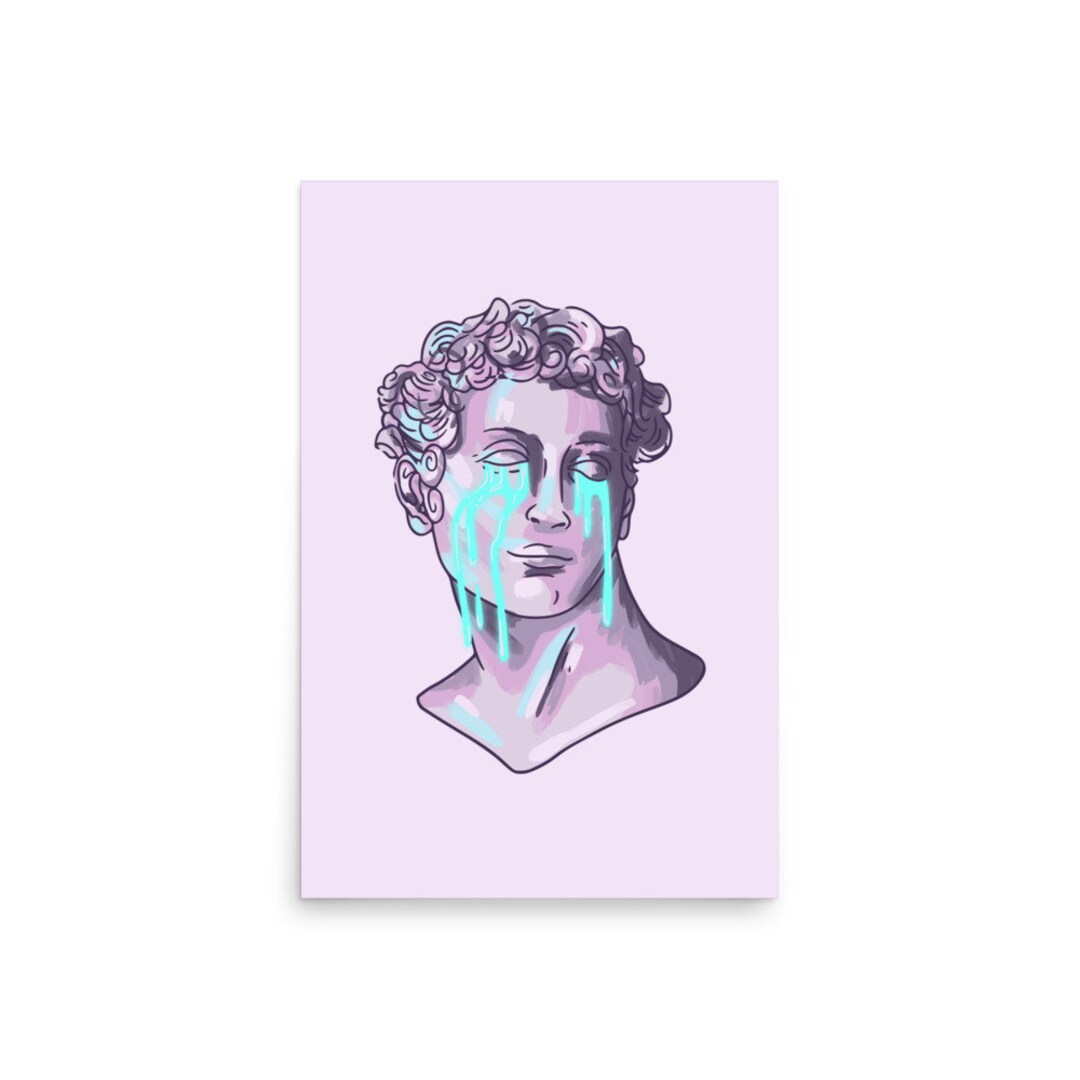 Greek Sculpture Poster Pastel Art Statue Greek Mythology Etsy UK