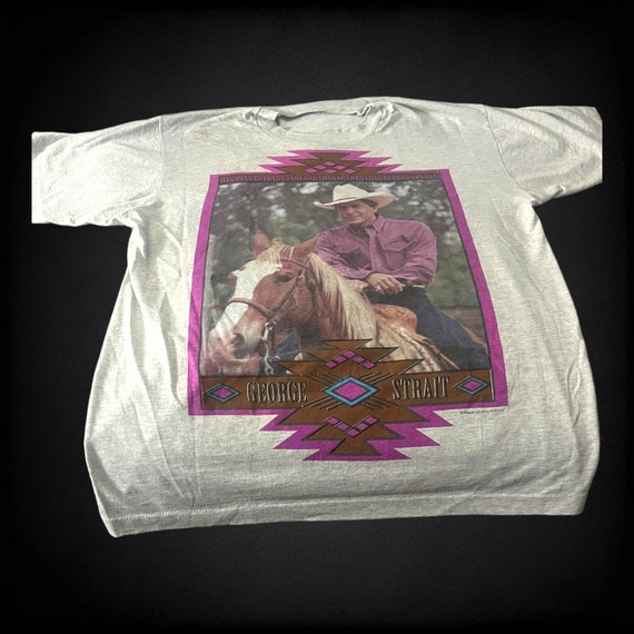 George straight 90s concert tee Aztec design size… - image 1