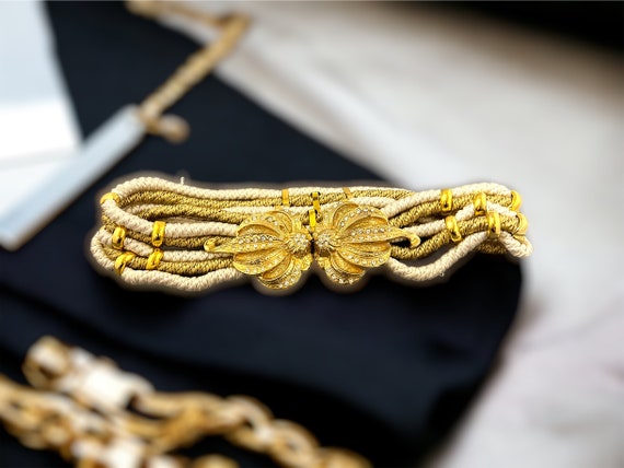Vintage Metallic Braided Belt Gutos West Germany Gold  display picture 3