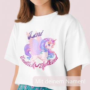 Personalized Unicorn Back to School Shirt for Girls – First Grade 2025 T-Shirt with Name – Kindergarten Graduation Gift