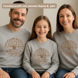 Personalized Family Sweatshirt, Matching Outfit Mom Dad Kids, Custom Mama Papa Mini Sweater, Mother’s Day Father’s Day Christmas Gift
