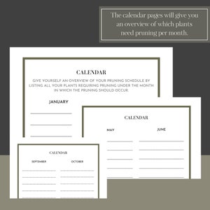 Pruning Logbook: Perennials, Shrubs, &amp; Trees - Etsy