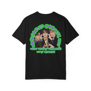 Kpop 3Racha StrayKids V1 Unisex Garment-Dyed T-shirt, JYP Entertainment, K-pop Tee, Kpop Merch, Korean Boy Band Shirt, Stay Sticker