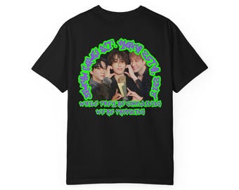Kpop 3Racha StrayKids V1 Unisex Garment-Dyed T-shirt, JYP Entertainment, K-pop Tee, Kpop Merch, Korean Boy Band Shirt, Stay Sticker