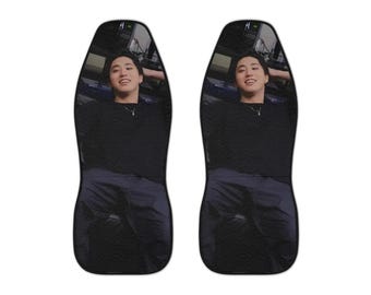 Fundas de asiento de coche Kpop - Diseño de Han Jisung de Stray Kids, accesorios para coche, decoración de vehículos, artículos de Kpop, protectores de asiento personalizados