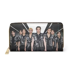 K-Pop Zipper Wallet StrayKids Dominate, ID Card Holder, Coin Purse, Minimalist Wallet, Gift for K-Pop Fan, Teen Wallet