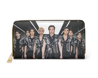K-Pop Zipper Wallet StrayKids Dominate, ID Card Holder, Coin Purse, Minimalist Wallet, Gift for K-Pop Fan, Teen Wallet