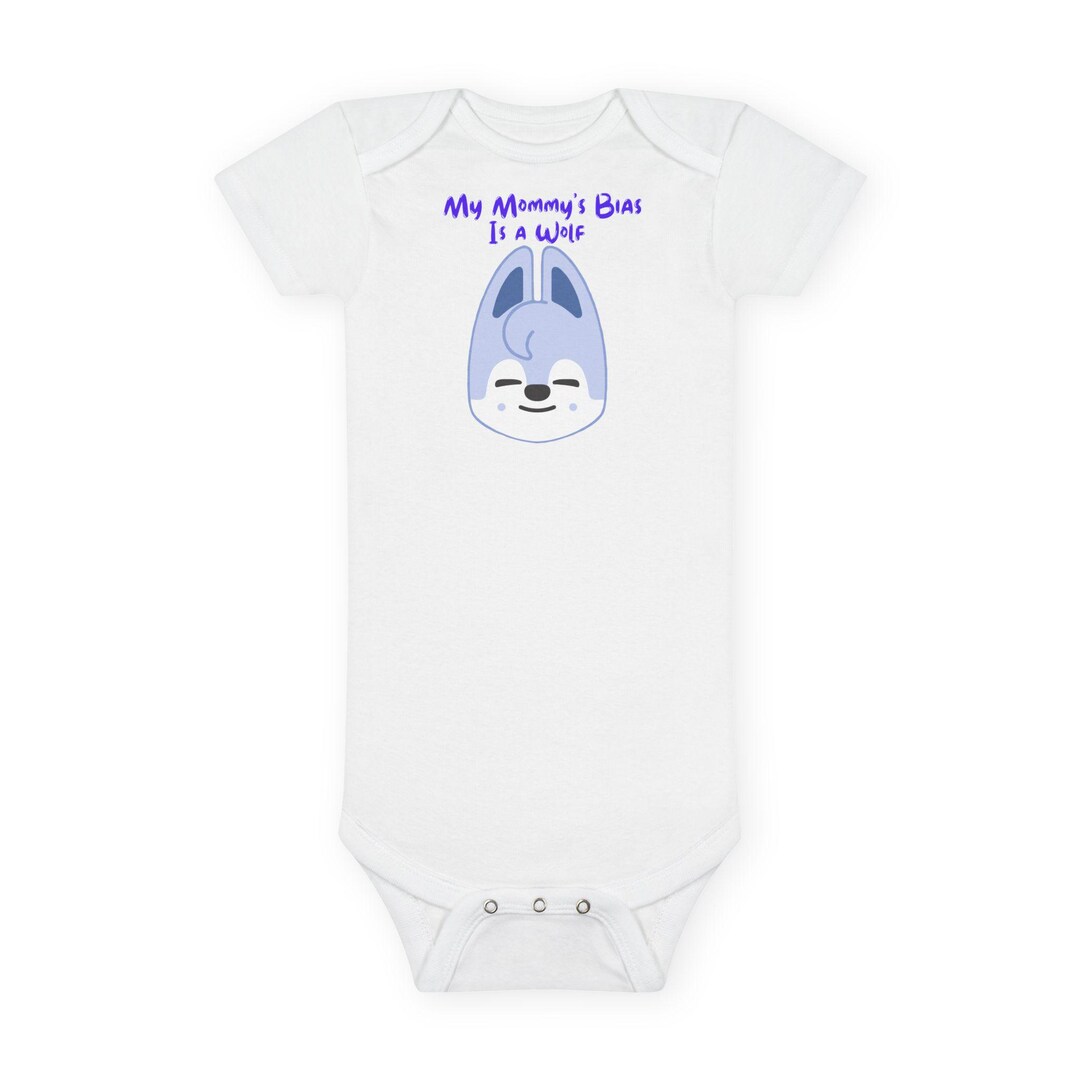 Stray Kids My Mommy's Bias SKZOO Wolfchan Baby Short Sleeve Onesie