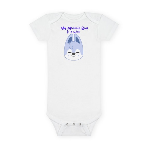 Stray Kids My Mommy's Bias SKZOO Wolfchan Baby Short Sleeve Onesie