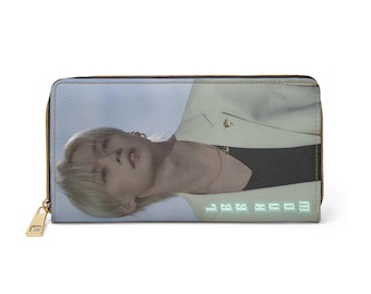 Kpop Zipper Wallet, Stray Kids Lee Know Wallet, Card Holder, Fabric Wallet, Coin Purse, Gift for Kpop Fans, Kpop Merchandise