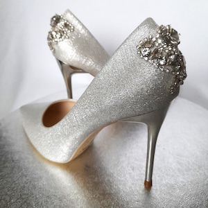 Star Style Crystal Butterfly Wedding Bridal Shoes Transparent