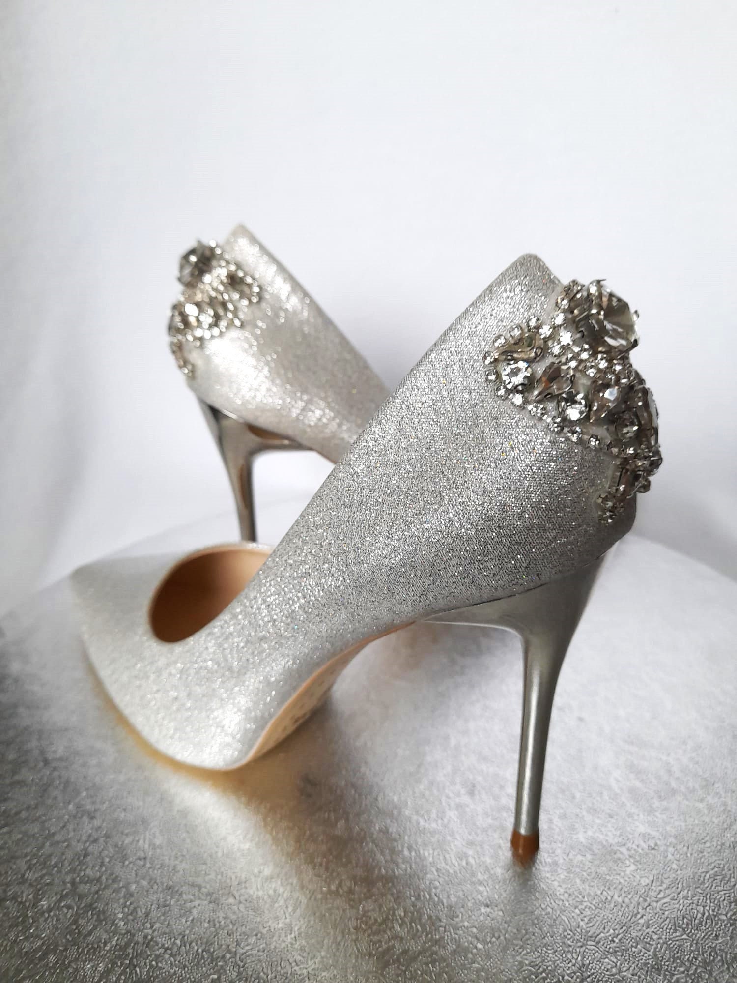 Silver Wedding Shoes Etsy UK