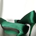 emerald green satin shoes