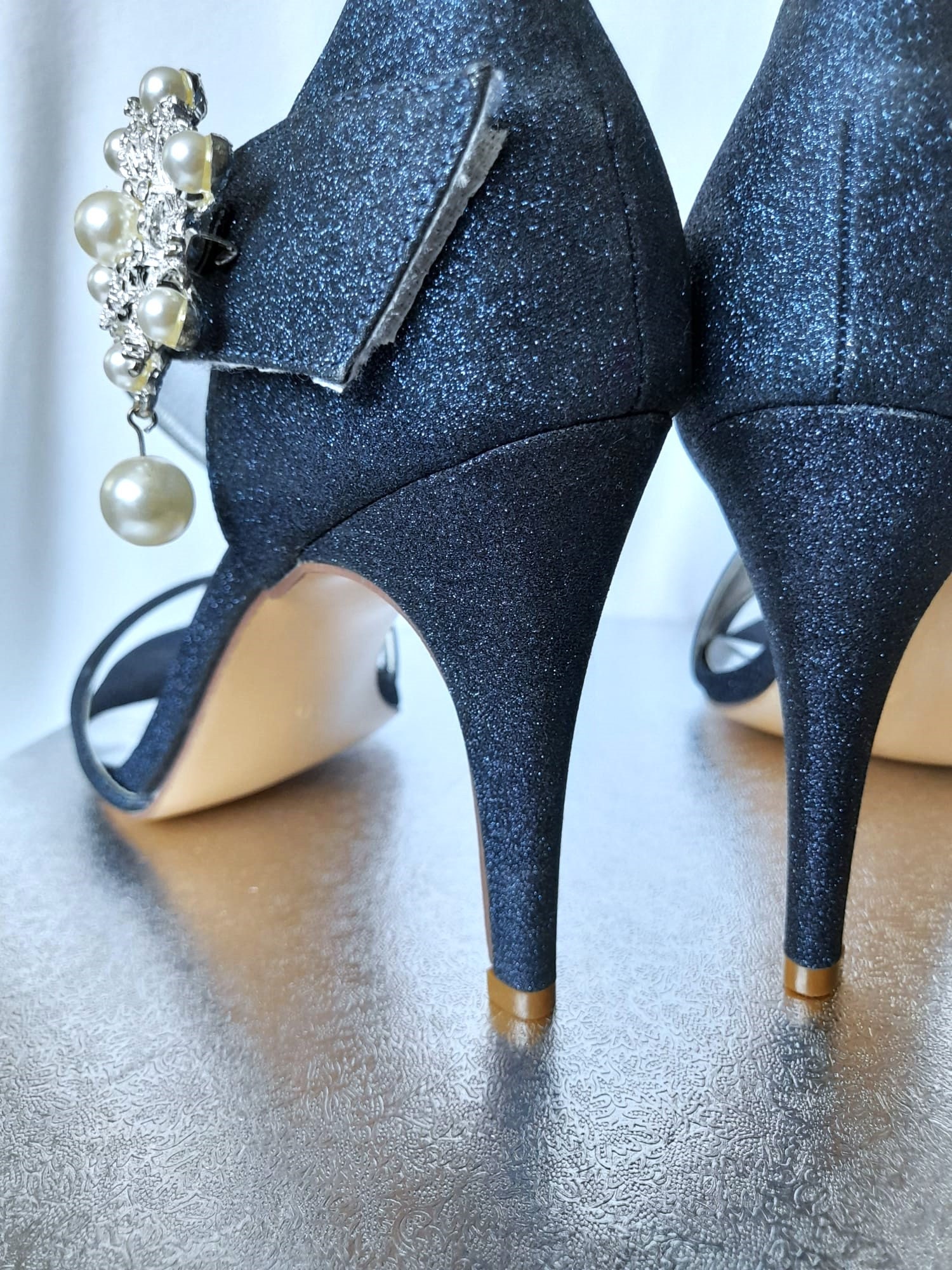 navy blue glitter sneakers