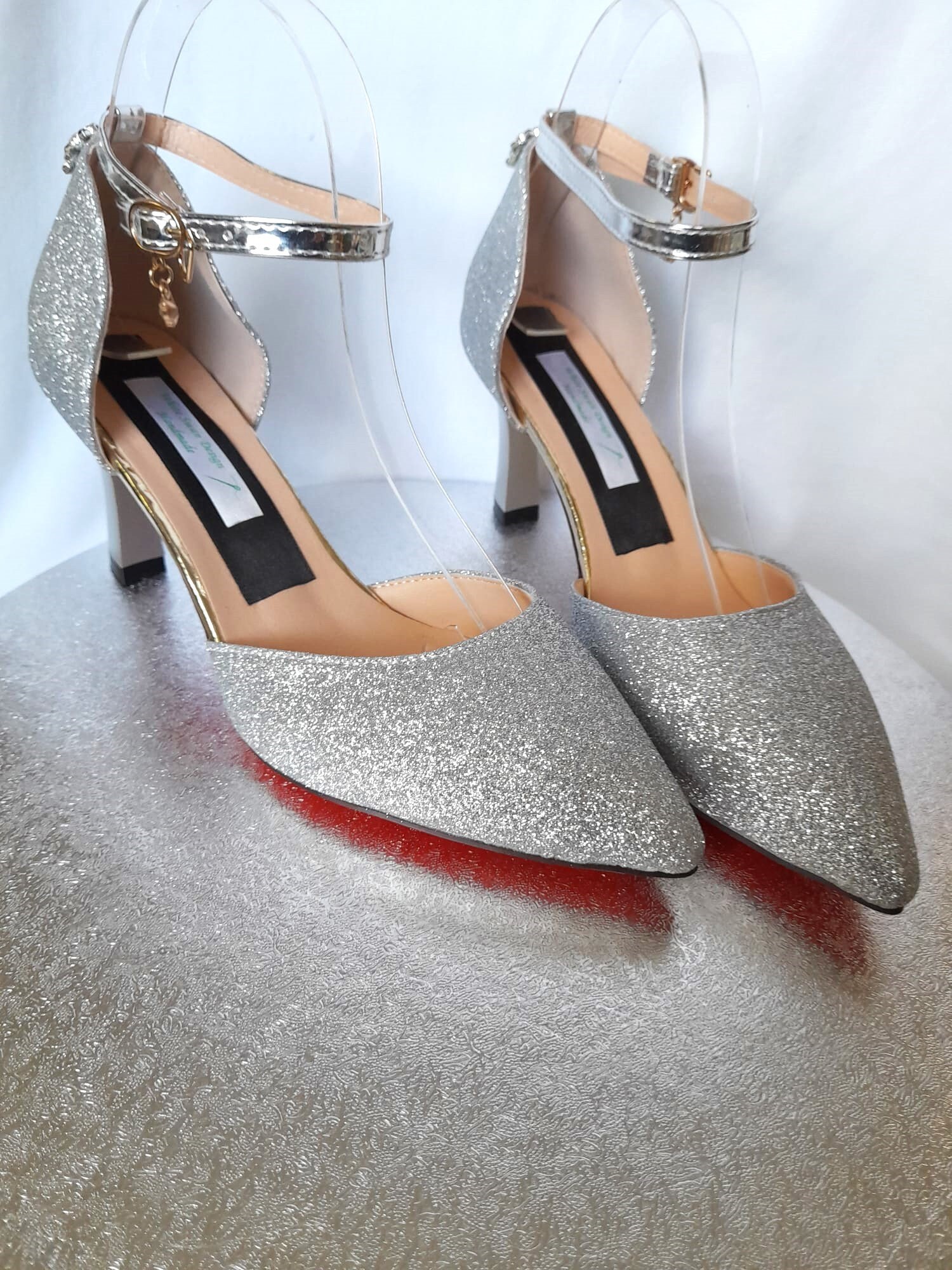 Silver Glitter Bridal Shoes Sparkling Wedding Heels (8cm) Etsy — free download