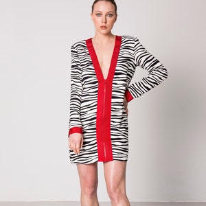 Zebra print Kimono / Kimono dress / Animal print dress