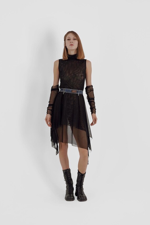 transparent club dress Pure Color Transparent Long Split Party Club Dress on Luulla