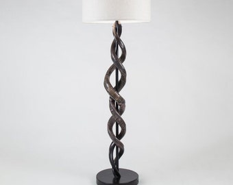 African Double Kudu Horn Floor Lamp