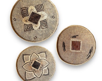 Handwoven Plateau Winnowing Basket | African Wall Baskets | Authentic and Handmade