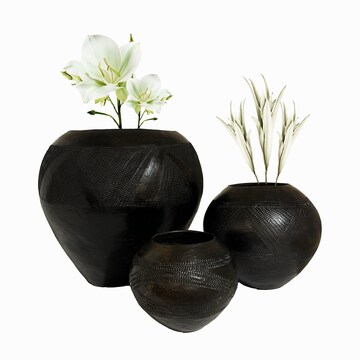 Black Zulu Clay Pot | Handcrafted in South Africa | 5 Sizes Available