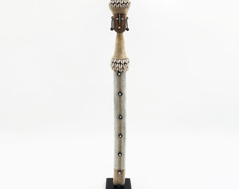 Tall White Namji Doll with Cowrie Shells - Handmade in Cameroon - Assorted Sizes