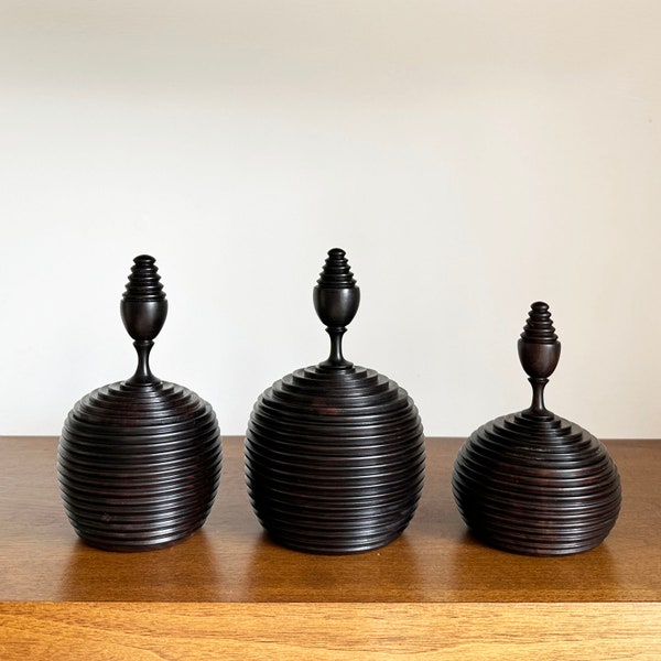 Ebony Wood Vessel - Messalo Range | Handcrafted in Mozambique | Jewelry Holder