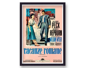Roman Holiday Vintage Italian Movie Poster